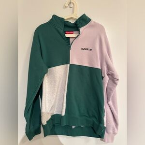 Supreme quarter zip sweater size M